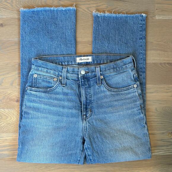 Madewell Cali Demi-Boot Straight Leg Cropped Jeans Stretch Women’s Size 27 - Picture 2 of 9